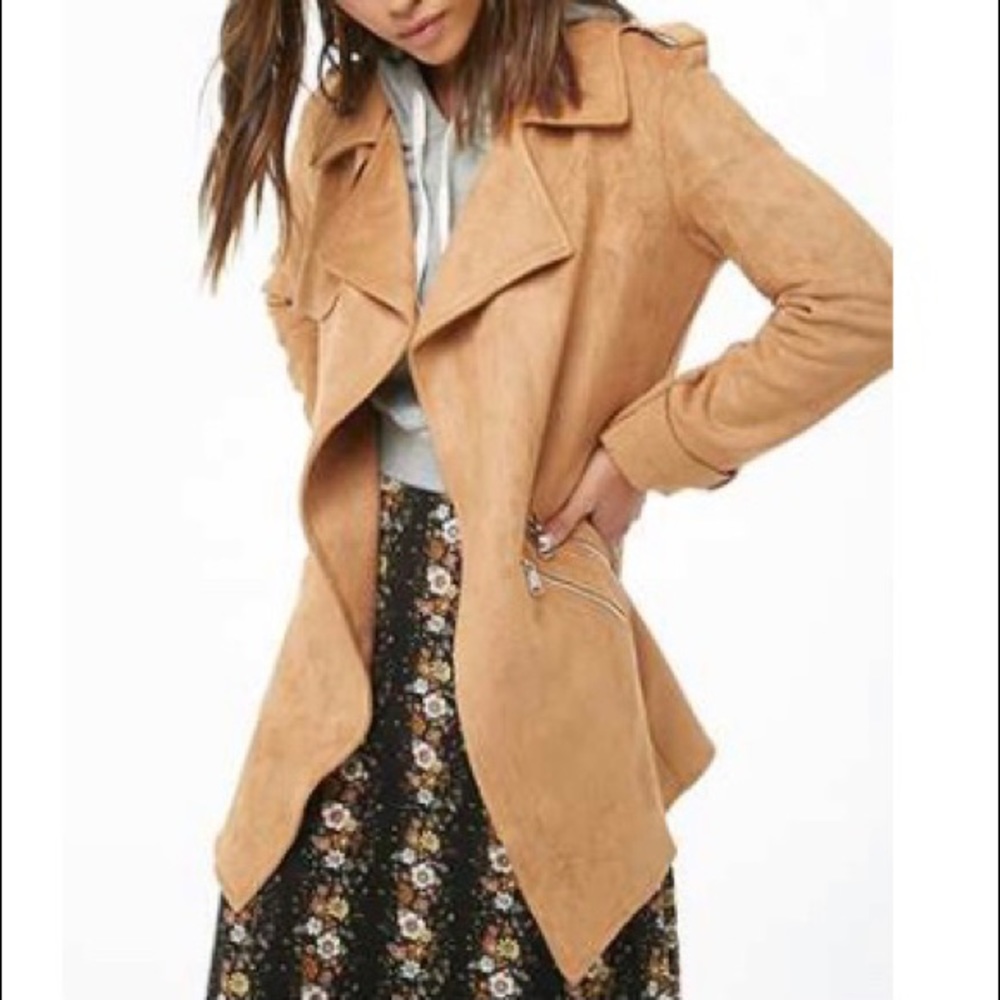 Suede moto jacket